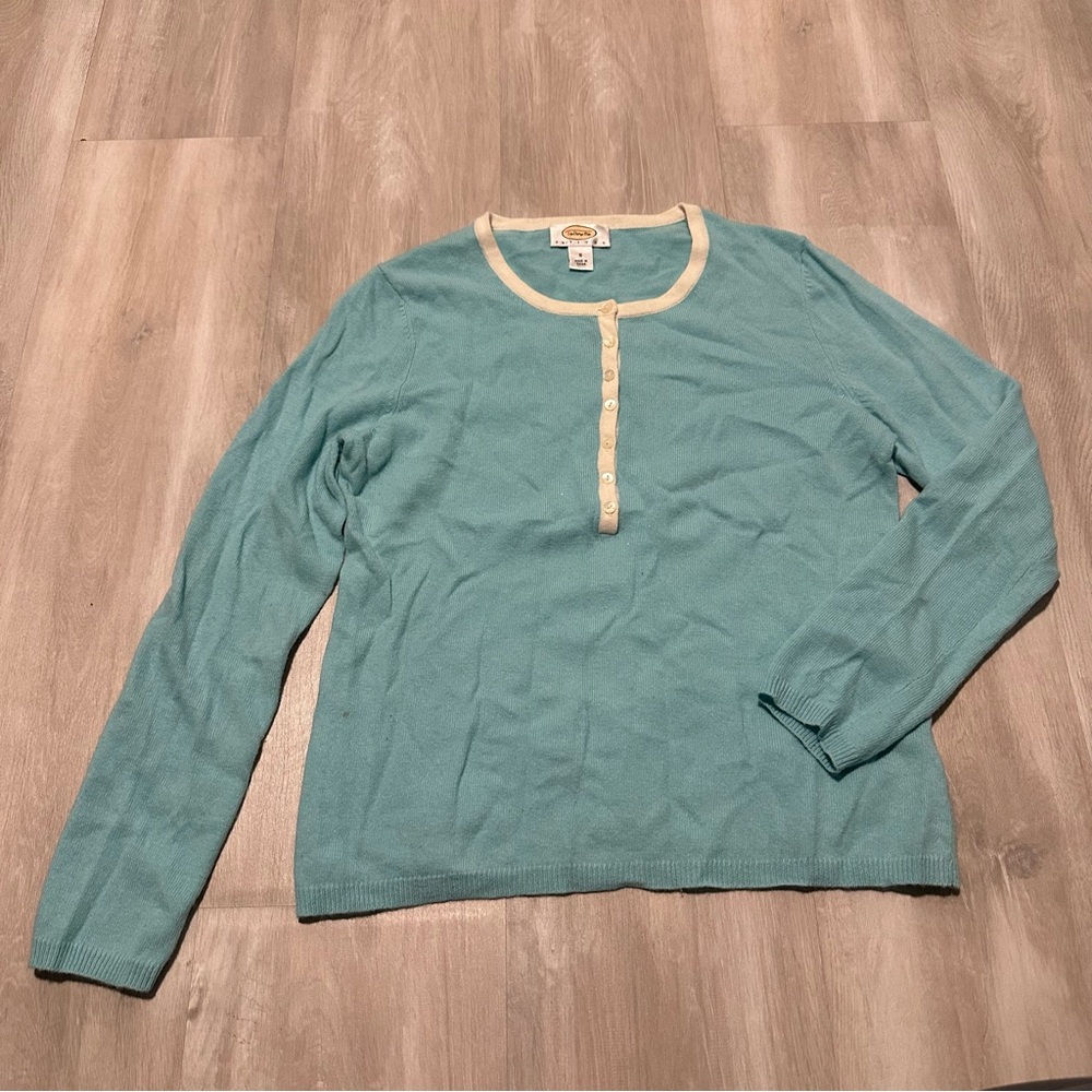 Vintage Talbots Lambswool Blue Soft Sweater Sz SP